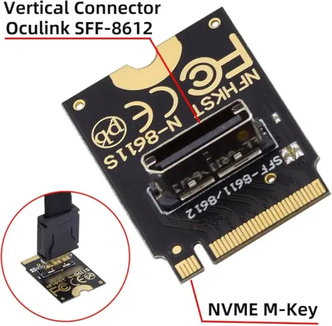 Supermicro OCuLink to U.2 NVMe Kablo Kiti