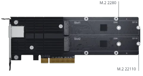 Synology E10M20-T1 M.2 SSD ve 10GbE Kombo Adaptör Kartı