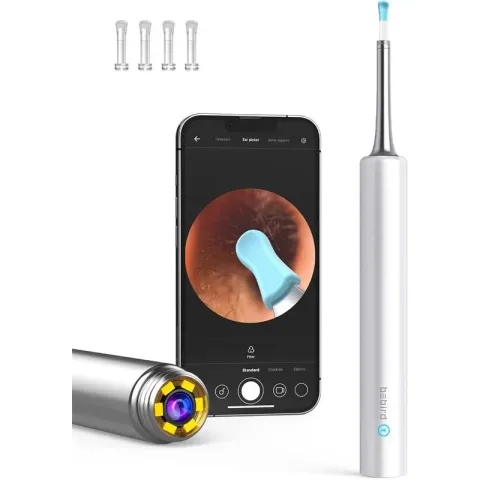Bebird T5 3MP Kamera 3.5MM Lens Şarjlı Wi-Fi Görüntülü Kulak Temizleyici Beyaz Renk