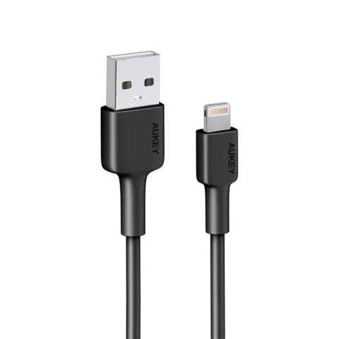 Aukey CB-BAL7-BK Naylon Örgülü USB-a Lightning Kablosu 0.9MT