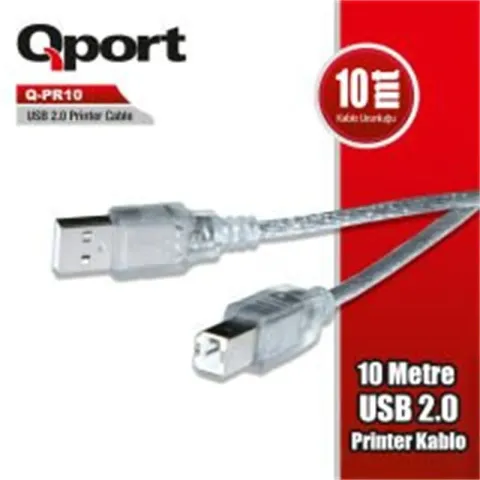 Qport Q-PR10 USB 2.0 10M Yazıcı Kablosu