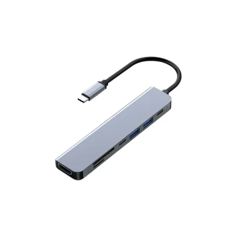 Frisby FA-7684C Type-C – 7 IN1 USB-C+HDMI+SD/TF+USB3.0+PD+USB-C