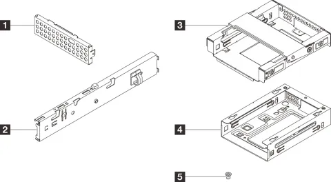 Lenovo ST45 V3 1×3.5 HDD + ODD Cage Kit 4XF7A96626