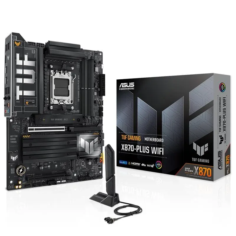 Asus Tuf Gaming X870-PLUS Wi-Fi DDR5 8000MHZ 1XHDMI 2XUSB4 4XM.2 AM5 ATX (AMD AM5 9000/8000/7000 Serileri ile Uyumlu)