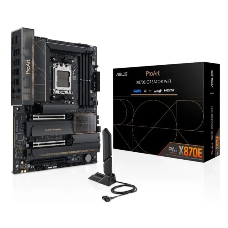 Asus Proart X870E-CREATOR Wi-Fi DDR5 8000MT/S 1XHDMI Type-C 4XM.2 ATX AM5 (AMD AM5 9000/8000/7000 Serileri ile Uyumlu)