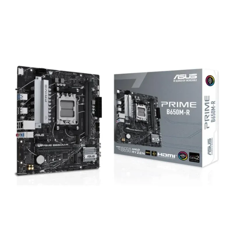 Asus Prime B650M-R DDR5 7200MHZ 1XHDMI 2XM.2 USB3.2 MATX AM5 (AMD AM5 9000/8000/7000 Serileri ile Uyumlu)