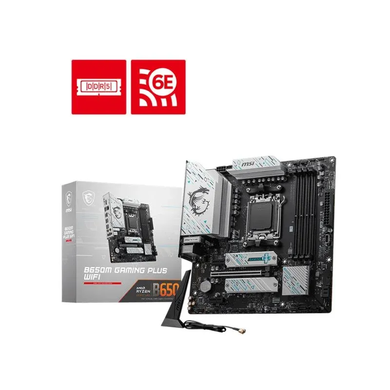 MSI B650M Gaming Plus Wi-Fi DDR5 6400MHZ 1XHDMI 1XDP 2XM.2 USB 3.2 AM5 MATX (AMD AM5 9000/8000/7000 Serileri ile Uyumlu)