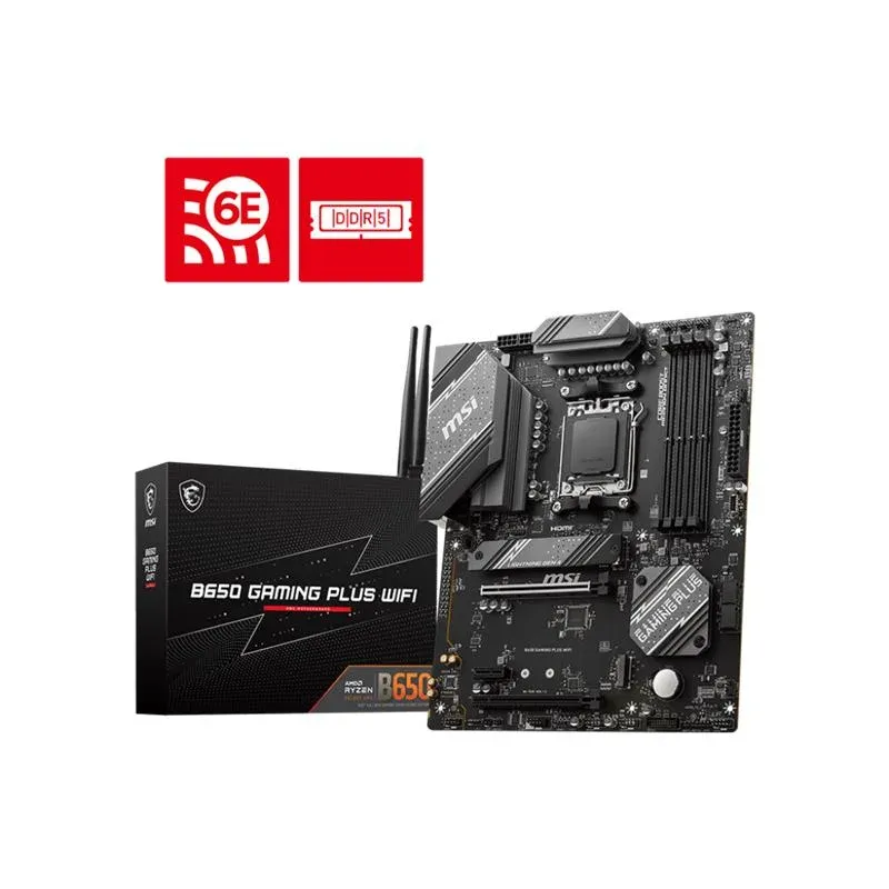 MSI B650 Gaming Plus Wi-Fi DDR5 6000MHZ 1XHDMI 1XDP 2XM.2 USB 3.2 ATX AM5 (AMD AM5 9000/8000/7000 Serileri ile Uyumlu)