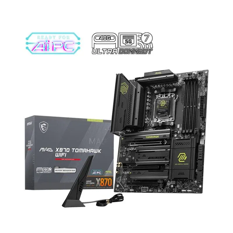 MSI Mag X870 Tomahawk Wi-Fi DDR5 8400MT/S 1XHDMI 2XUSB4 4XM.2 ATX AM5 (AMD AM5 9000/8000/7000 Serileri ile Uyumlu)