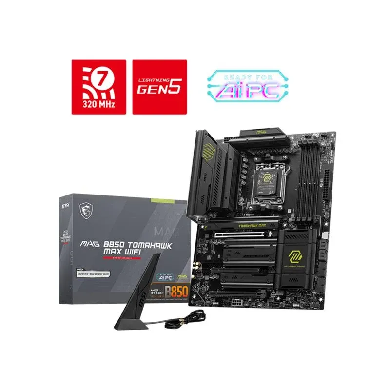 MSI Mag B850 Tomahawk Max Wi-Fi DDR5 8400MT/S 1XHDMI 4XM.2 ATX AM5 (AMD AM5 9000/8000/7000 Serileri ile Uyumlu)