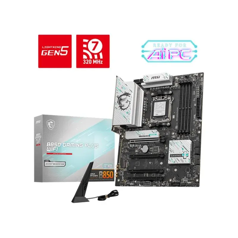 MSI B850 Gaming Plus Wi-Fi DDR5 8200MT/S 1XDP 3XM.2 ATX AM5 (AMD AM5 9000/8000/7000 Serileri ile Uyumlu)