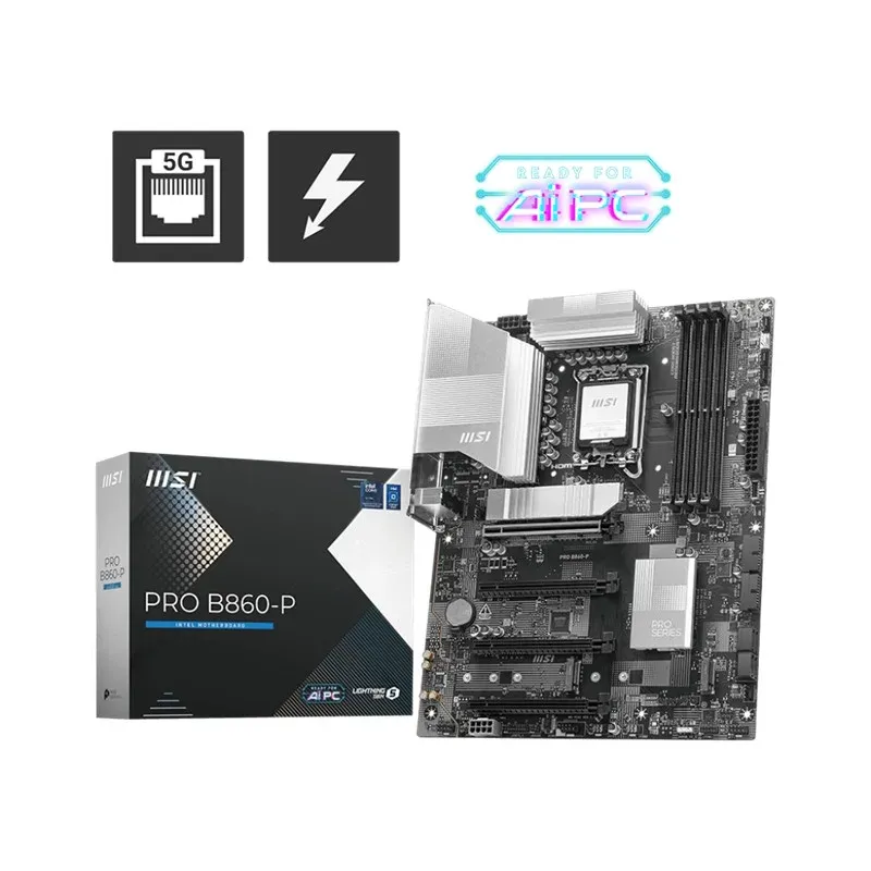 MSI Pro B860-P DDR5 8800MT/S 1XHDMI 1XDP 3XM.2 ATX 1851P (Intel Ultra Processors Series 2)