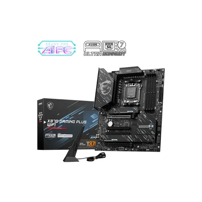 MSI X870 Gaming Plus Wi-Fi DDR5 8200MHZ 1XHDMI 1XUSB Type-C 3XM.2 ATX AM5 (AMD AM5 9000/8000/7000 Serileri ile Uyumlu)