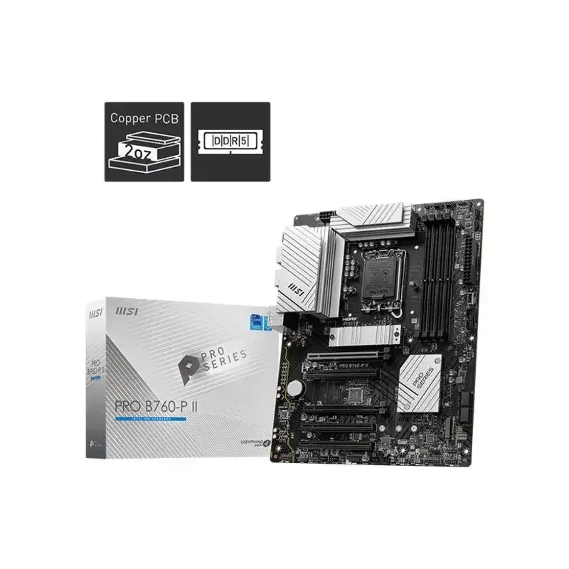 MSI Pro B760-P İi DDR5 7200MHZ 1XHDMI 1XDP 2XM.2 USB 3.2 ATX 1700P (12. / 13. ve 14. Nesil İşlemci Uyumlu)