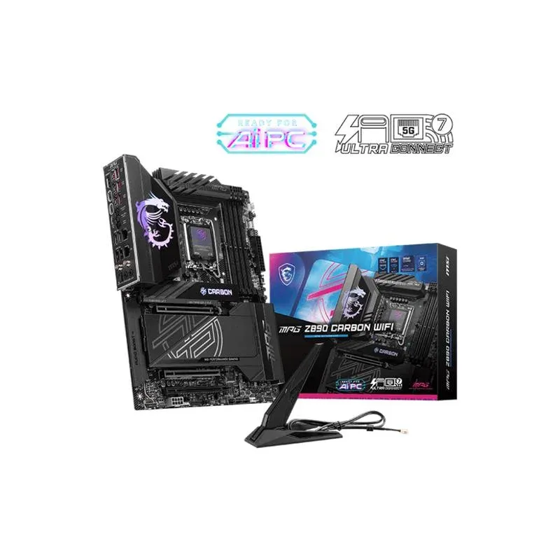 MSI Mpg Z890 Carbon Wi-Fi DDR5 9200MHZ 1XHDMI 5XM.2 ATX 1851P (Intel Ultra Processors Series 2)