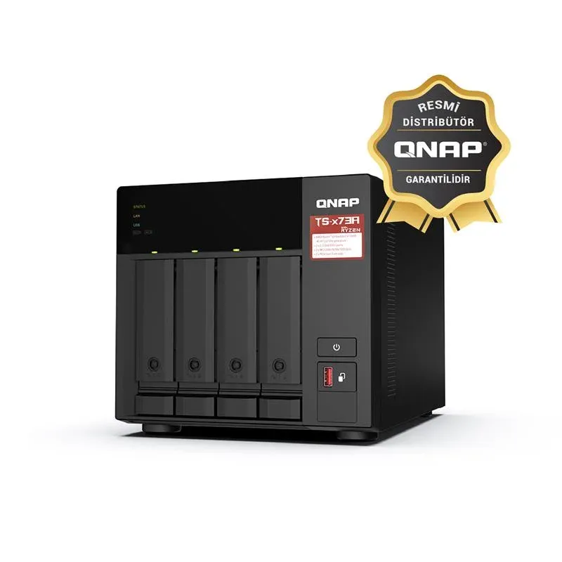 QNAP TS-473A-8GB RAM 4 HDD Yuvalı Tower NAS (Resmi Distribütör Garantili)