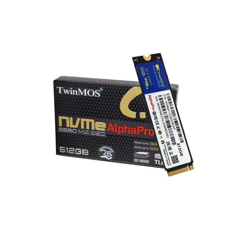 512 GB TwinMOS M.2 PCIe NVMe 3600/3250 NVMe512GB2280AP