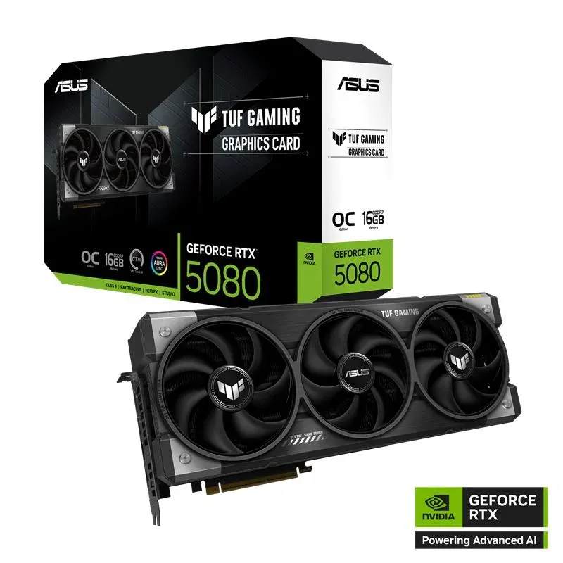 Asus GeForce TUF-RTX5080-O16G-GAMING 16GB GDDR7 256BIT 2XHDMI 3XDP Ekran Kartı