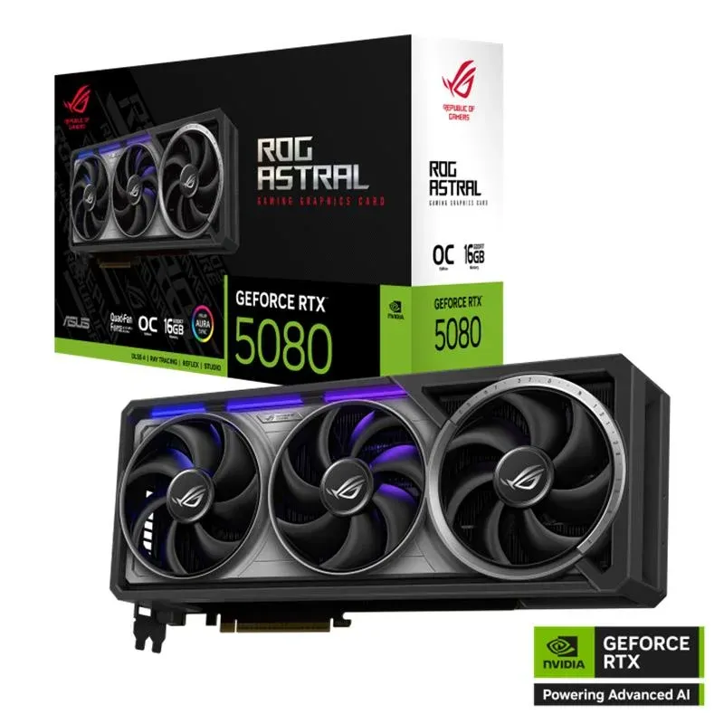 Asus GeForce ROG-ASTRAL-RTX5080-O16G-GAMING 16GB GDDR7 256BIT 2XHDMI 3XDP Ekran Kartı