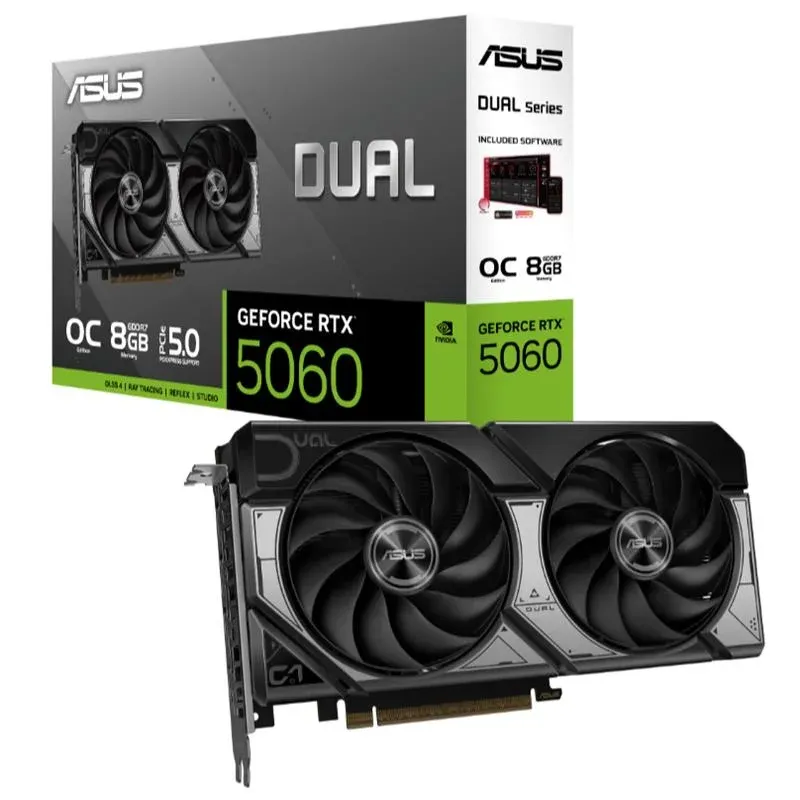 Asus GeForce DUAL-RTX5060-O8G 8GB GDDR7 128BIT 1XHDMI 3XDP Ekran Kartı