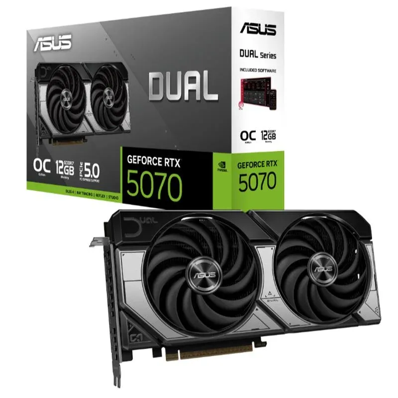 Asus GeForce DUAL-RTX5070-O12G 12GB GDDR7 192BIT 3XDP 1XHDMI Ekran Kartı