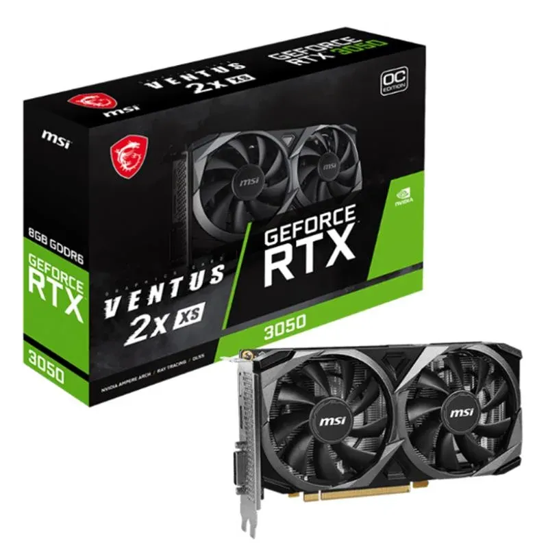 MSI GeForce RTX3050 Ventus 2X Xs 8G Oc 8GB GDDR6 128BIT 1XHDMI 1XDP 1XDVI Ekran Kartı
