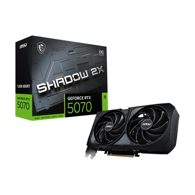 MSI GeForce RTX5070 12G Shadow 2X Oc 12GB GDDR7 192BIT 1XHDMI 3XDP Ekran Kartı