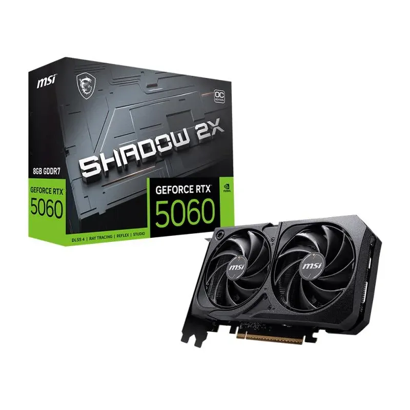 MSI GeForce RTX5060 8G Shadow 2X Oc 8GB GDDR7 128BIT 1XHDMI 3XDP Ekran Kartı