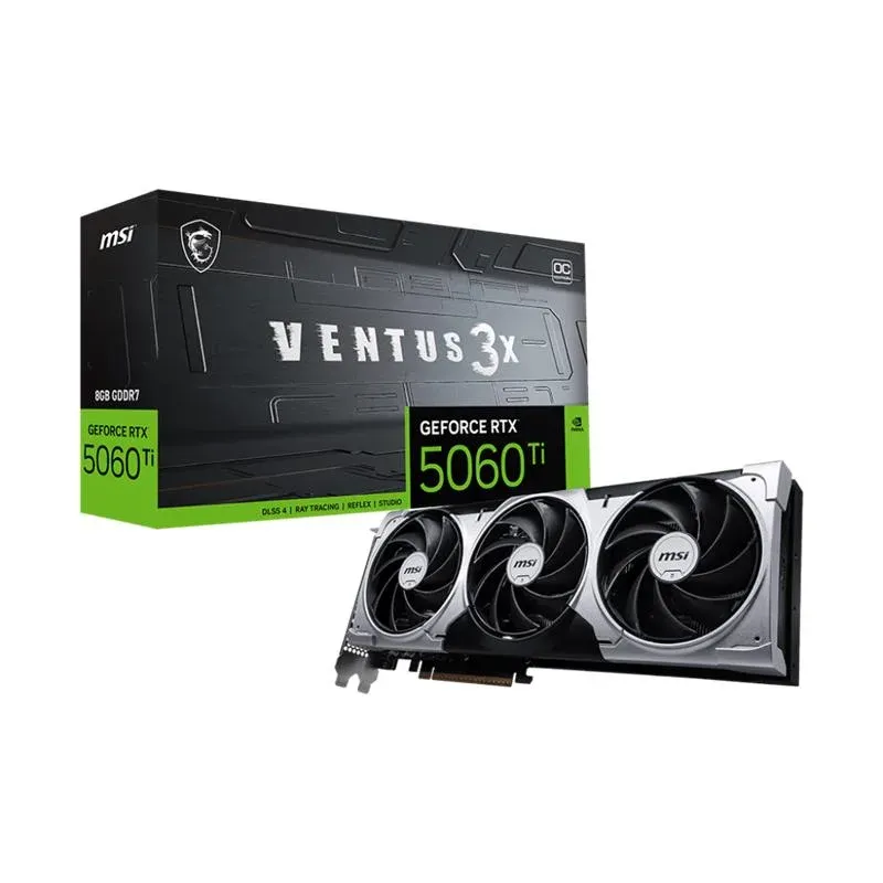 MSI GeForce RTX5060TI 8G Ventus 3X Oc 8GB DDR7 128BIT 3XDP 1XHDMI Ekran Kartı