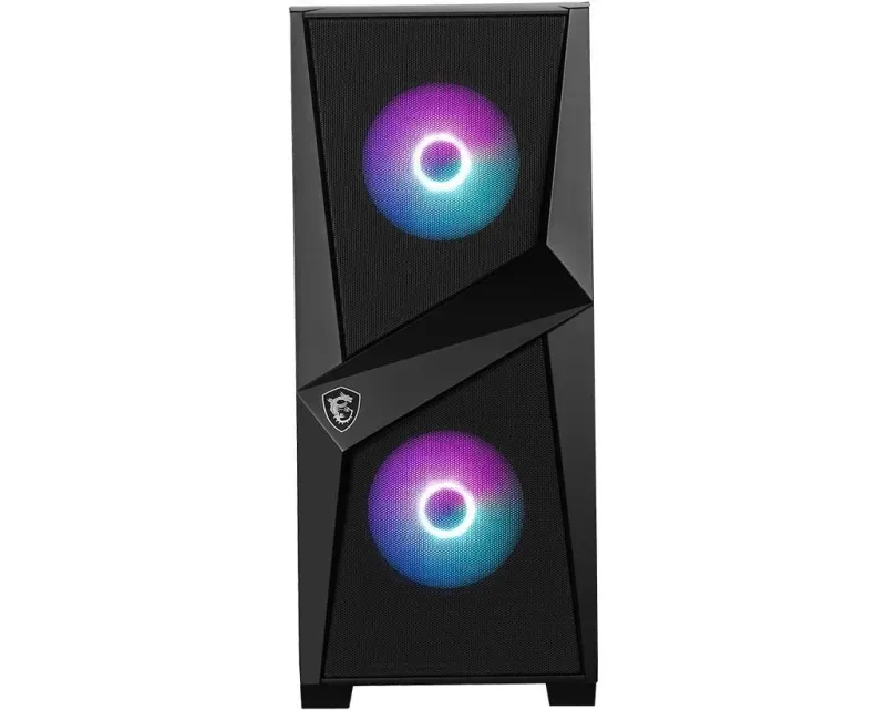 MSI Mag Forge 100R Temperlı Cam Argb PSU Yok 2X120MM 1X120MM Gaming ATX Kasa Siyah
