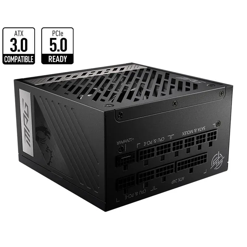 MSI Mpg A850G PCIE5 850W 80+ Gold Power Supply