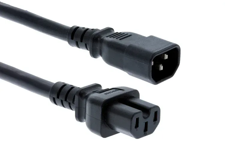C14 to C15 Yüksek Isı Sunucu Güç Kablosu (2 Metre)