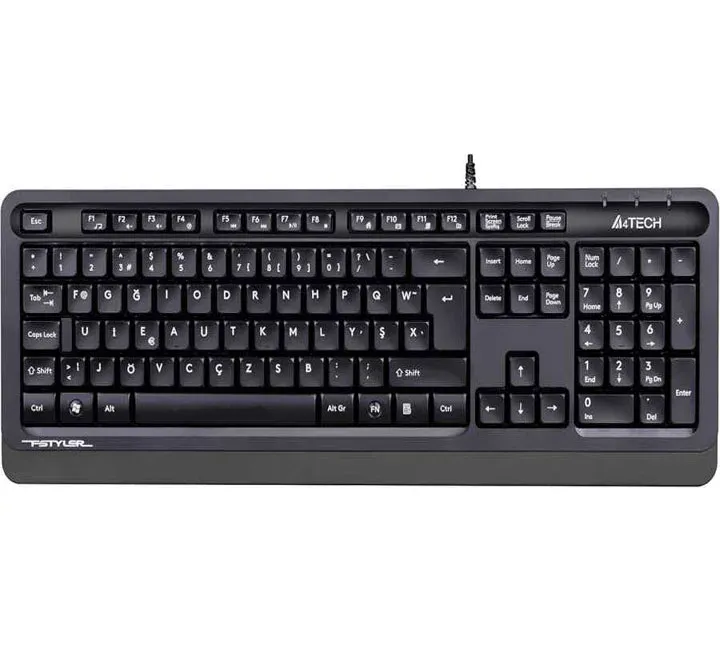 A4 Tech FK10 F TR MM Siyah USB Kablolu Klavye