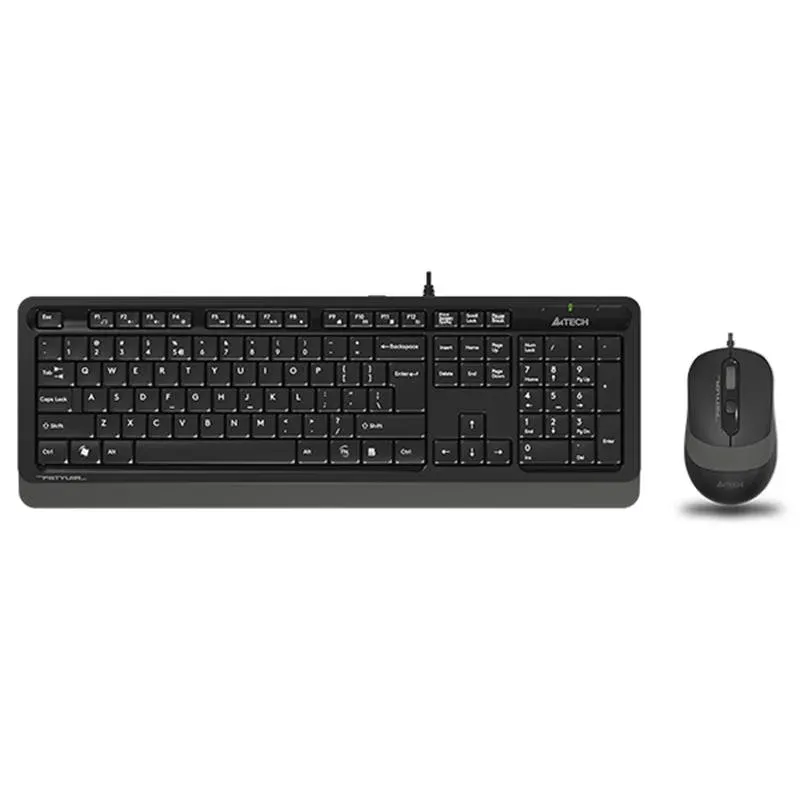 A4 Tech F1010 Q USB Gri MM Kablolu Klavye Mouse Set