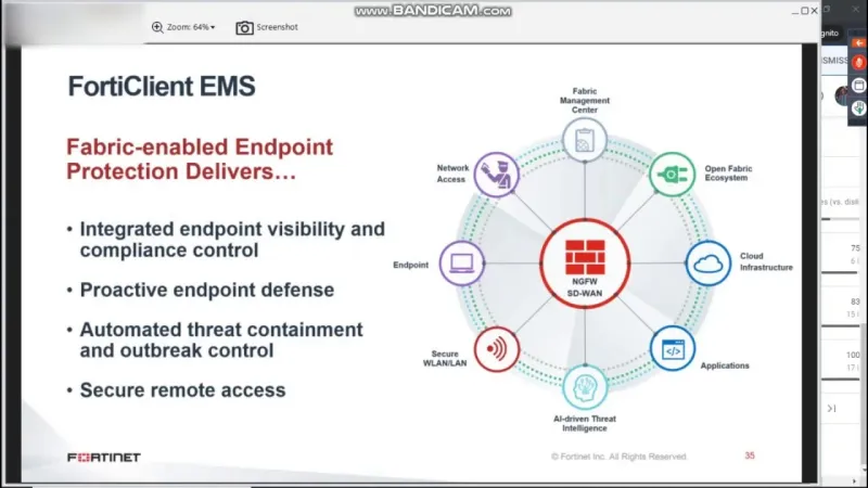 Fortinet FortiClient EMS (100 Kullanıcı, 1 Yıl)