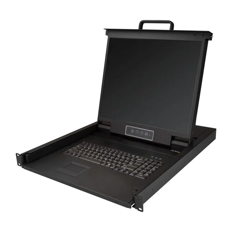 19" 1U Çift Raylı (Dual Rail) LCD KVM Konsol Çekmecesi
