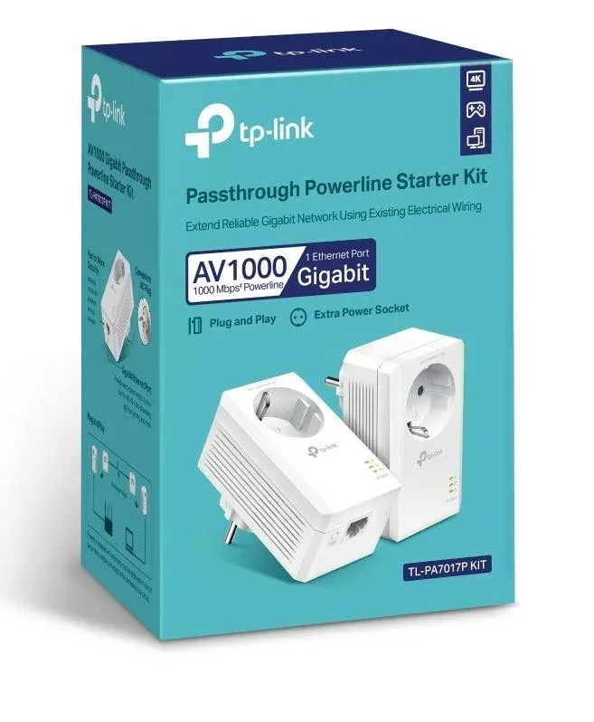 TP-Link TL-PA7017P Kit AV1000 Gigabit Powerline Genısletıcı