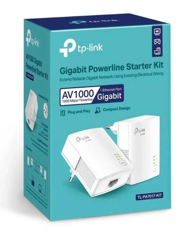TP-Link TL-PA7017 Kit AV1000 Gigabit Powerline Genısletıcı