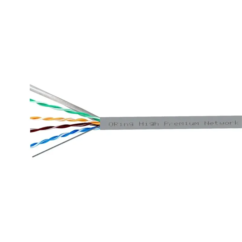 Oring RW-U0605GRY U/Utp CAT6 23AWG LSZH 250MHZ 500 Metre Bakir Gri Renk Network Kablosu