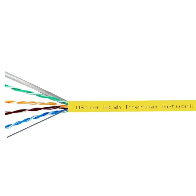 Oring RW-U0601YEL U/Utp CAT6 23AWG LSZH 250MHZ 500 Metre Bakir Sarı Renk Network Kablosu