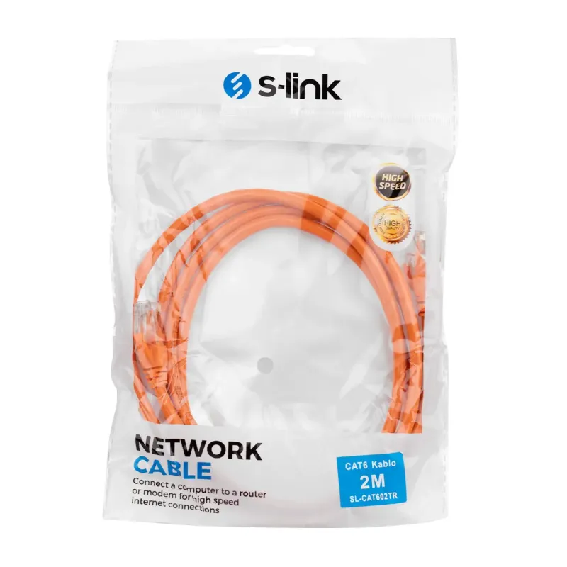 S-Link SL-CAT602TR 2MT UTP CAT6 Kablo Turuncu