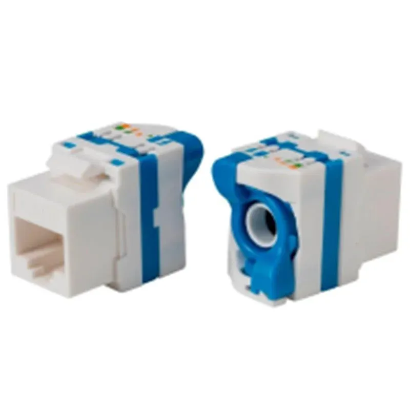 Uranium KJ-UC6-18056DB CAT6 UTP 180 Derece Çevirmeli Keystone Jack Mavi Renk