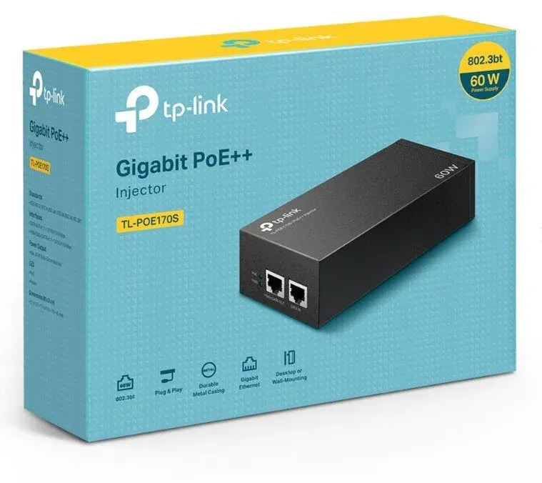 TP-Link Omada TL-POE170S 48VOLT 60WATT Gigabit Port PoE Adaptör