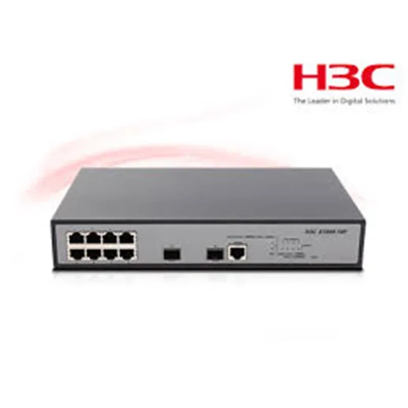 H3C S1850-10P 8 Port Gigabit + 2X1GB SFP Uplink Web Yönetilebilir L2 Rackmount SWITCH(9801A1Q6)