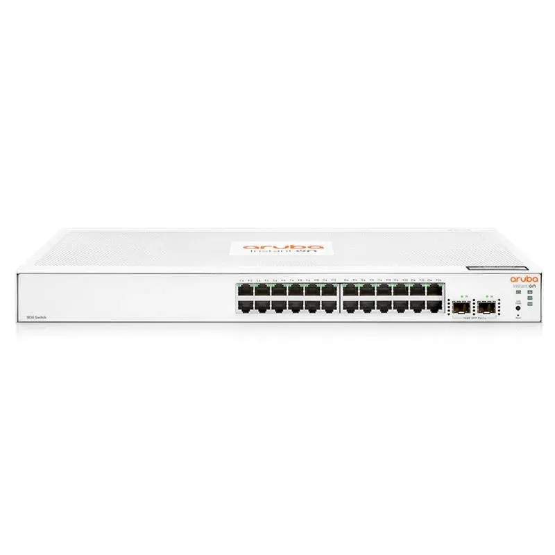 HPE Aruba İon JL812A 1830 24 Port Gigabit + 2X1GB SFP Uplink Yönetilebilir Rackmount Switch
