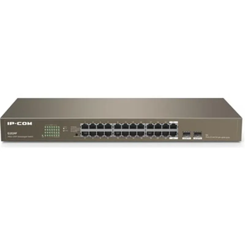 IP-Com IP-G1024F 24 Port Gigabit + 2X1GB SFP Uplink Rackmount Switch