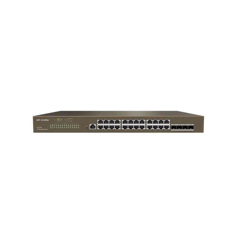 IP-Com G3328F 24 Port Gigabit + 4X1GB SFP Uplink L2 Cloud Yönetilebilir Rackmount Switch