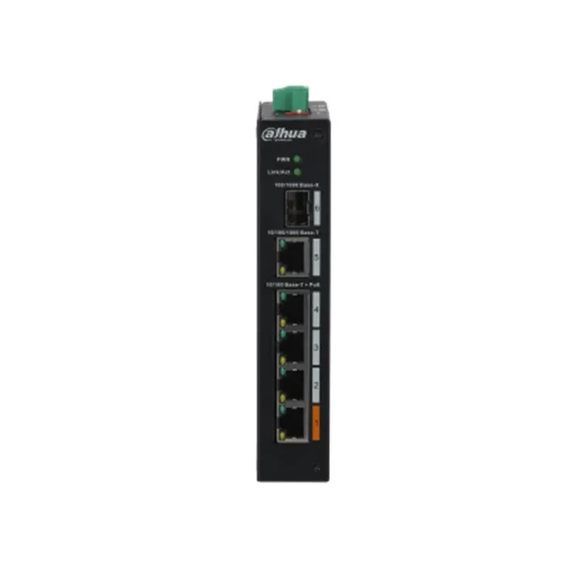 Dahua PFS3106-4ET-60-V2 4 Port 10/100 + 1XGB RJ45/SFP 60W PoE Endustriyel Switch