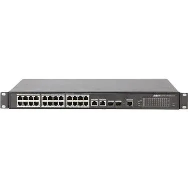 Dahua PFS4226-24GT-370 24 Port Gigabit + 2X1GB SFP Uplink L2 420W PoE Yönetilebilir Rackmount Switch