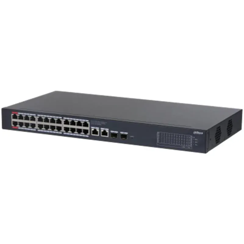 Dahua CS4228-24GT-375 24 Port Gigabit + 2X1GB SFP Uplink Cloud Yönetilebilir 400W PoE Rackmount Switch